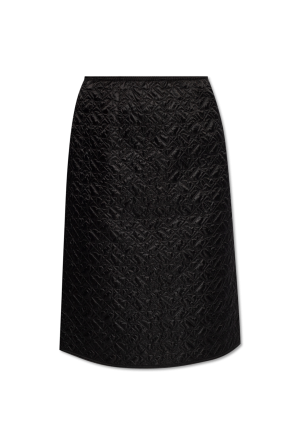 Bottega Veneta Leather skirt with side slit | Women's